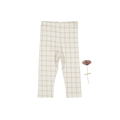 The Printed Legging - Tan Grid