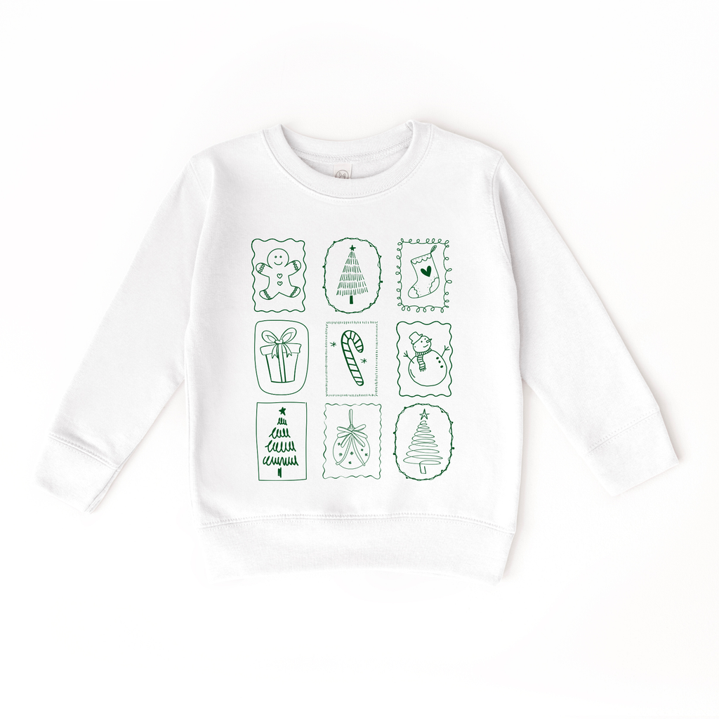 Christmas Stamp Doodles Sweatshirt