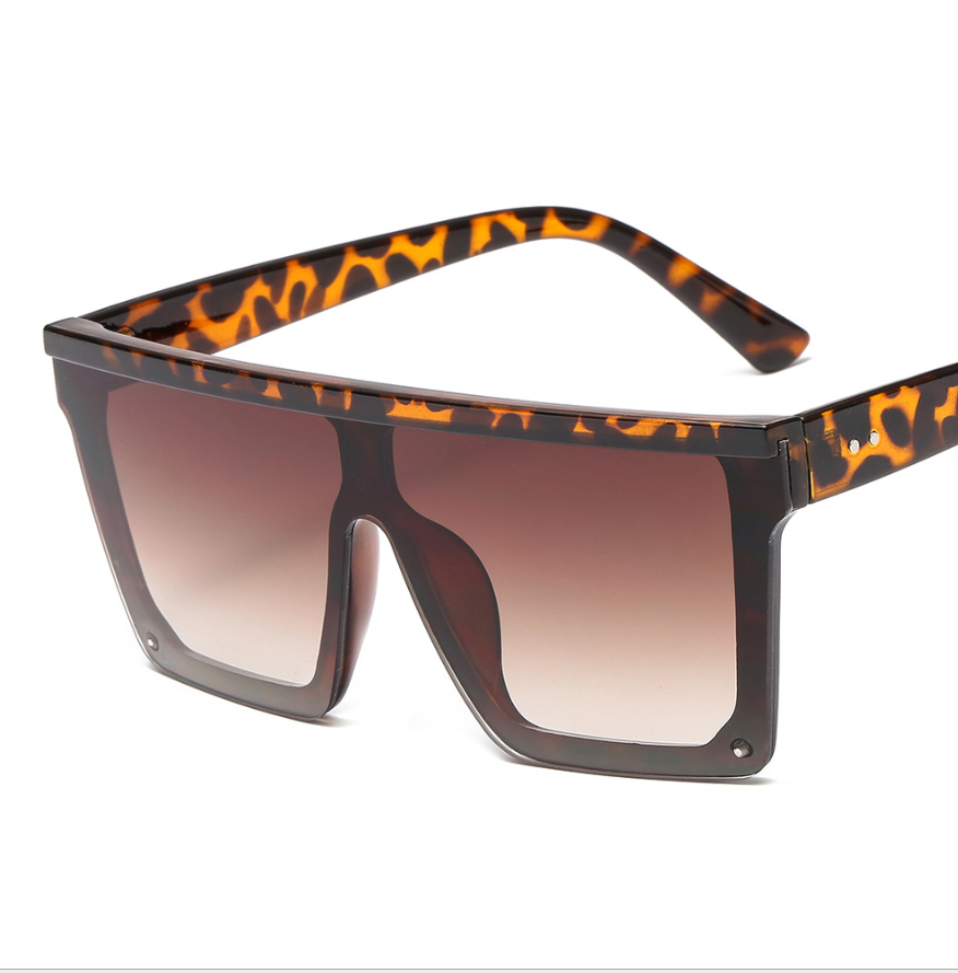 Oversized Square Black Sunglasses Luxury Retro UV Protection Shades