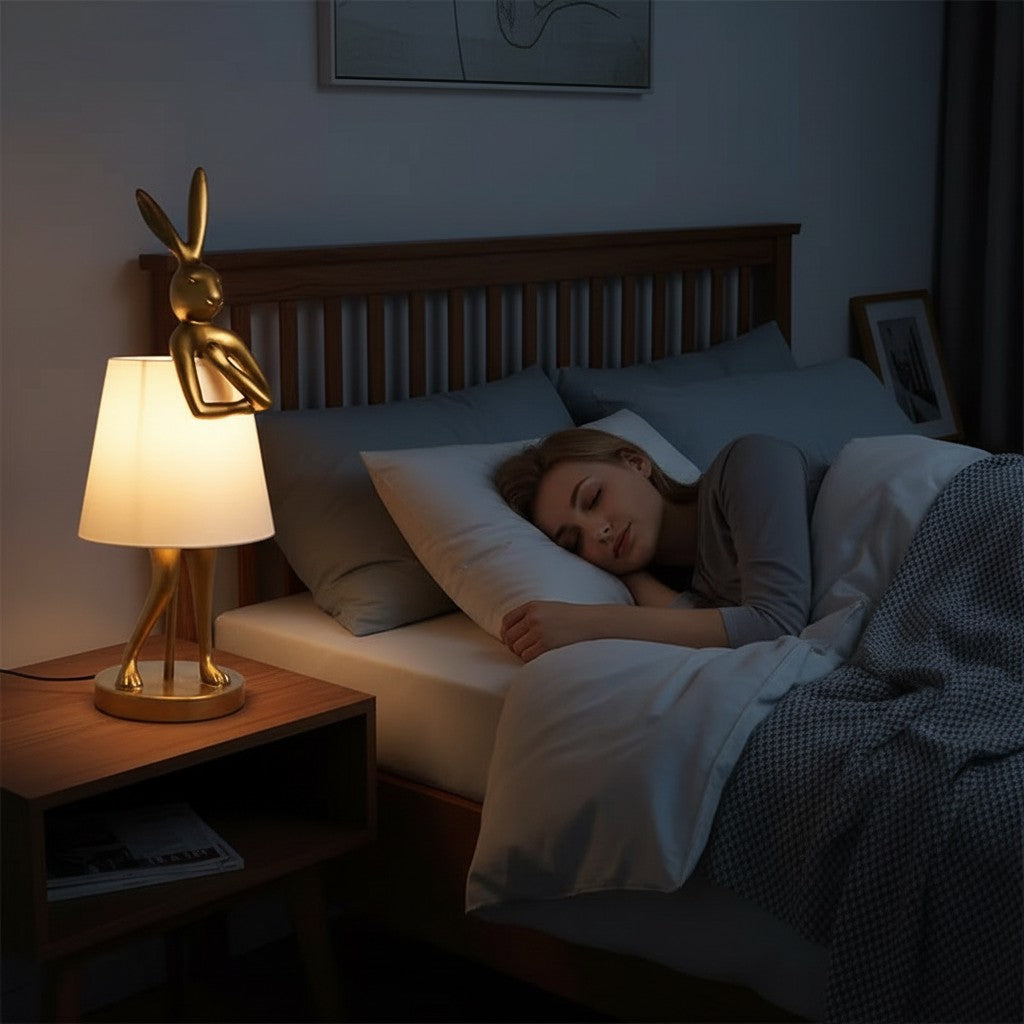Modern Bunny Table Lamp with Adjustable Ambient Lighting