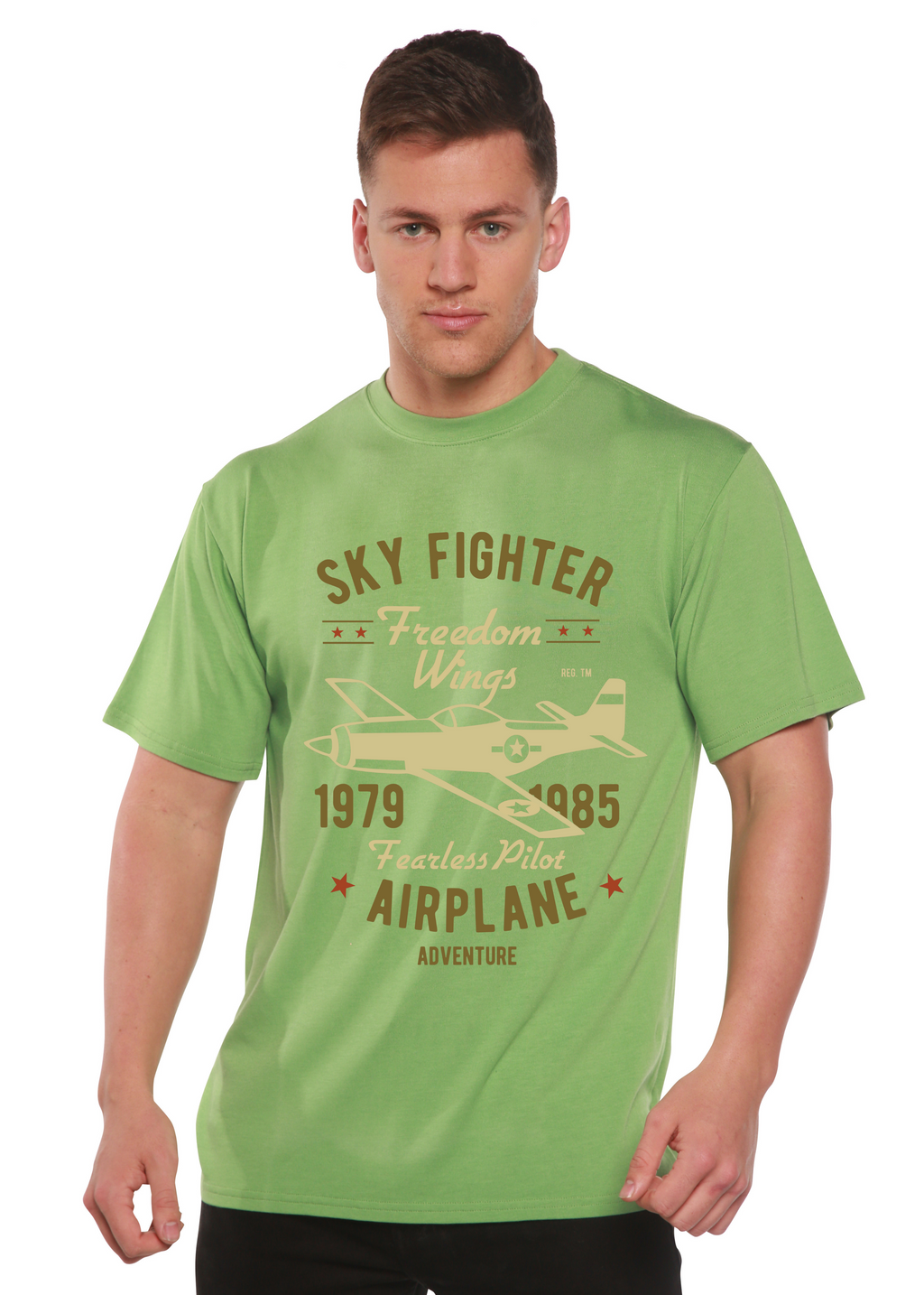 Sky Fighter Men's Bamboo Viscose Graphic T-Shirt