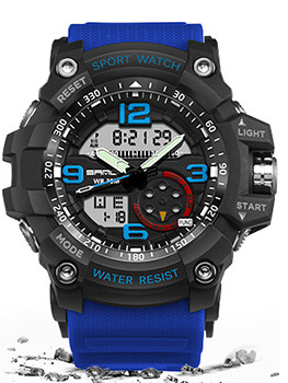 Professional Analog-Digital Sport Watch with Night Mode