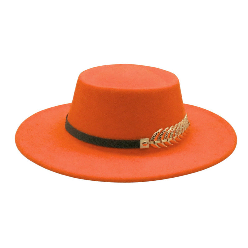 Foldable Short Brim Fedora Hat for Autumn and Winter