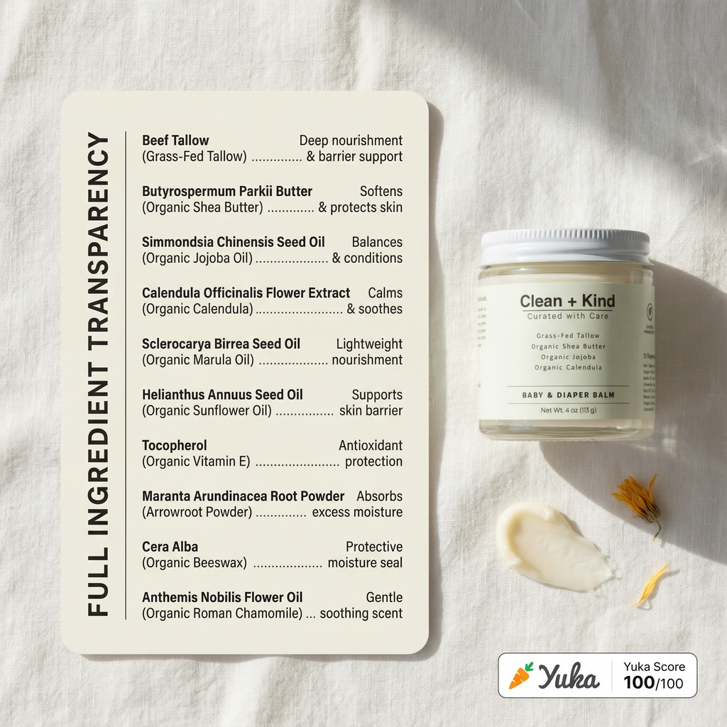 Natural Baby and Diaper Rash Balm with Grass-Fed Tallow 4oz - Image 7