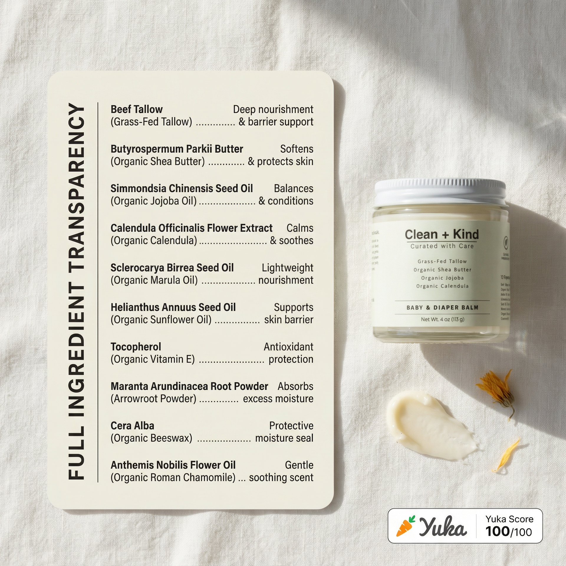 Natural Baby and Diaper Rash Balm with Grass-Fed Tallow 4oz - Image 7