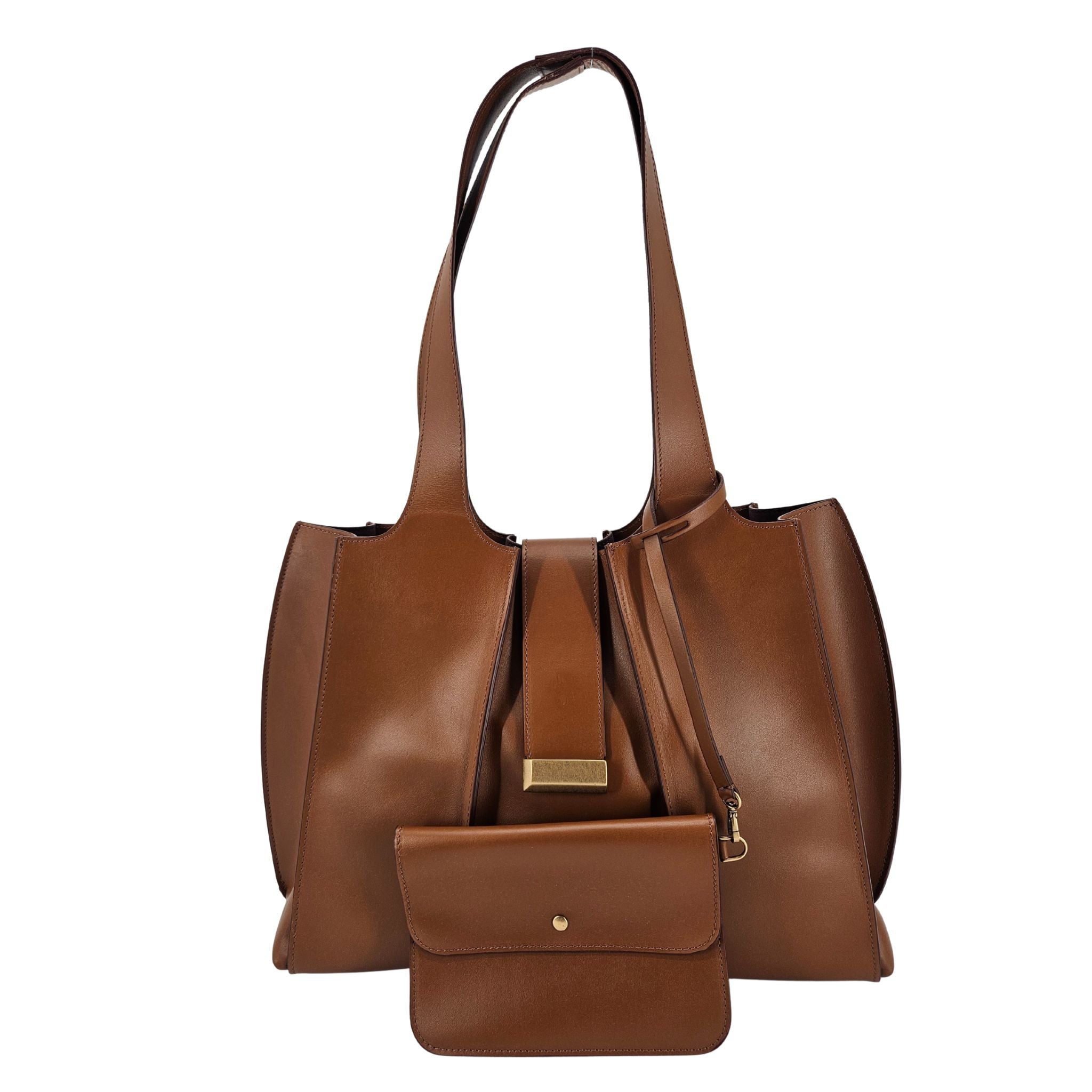 Eloise Mid Brown Leather Shoulder Bag