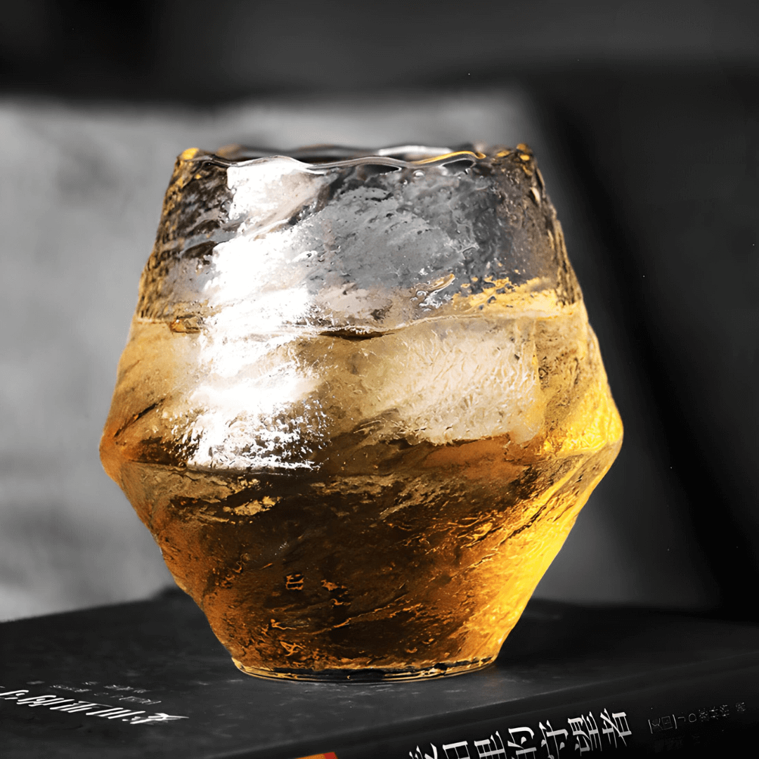 Yume Handcrafted Textured Crystal Whisky Glass Clear Drinkware - Image 14
