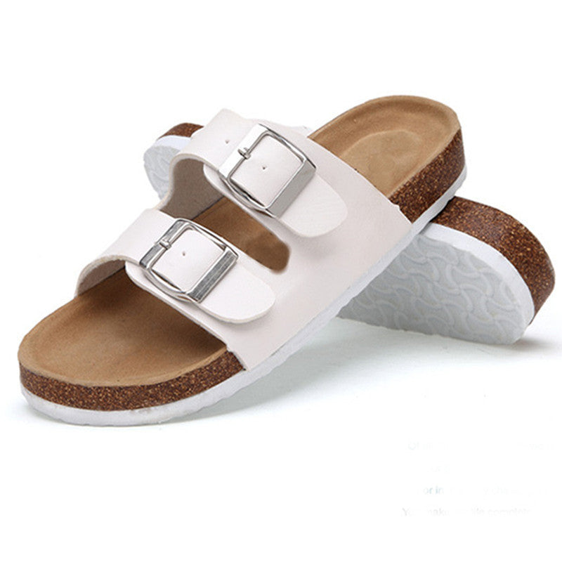Women’s Adjustable Buckle Comfort Footbed Sandals Beach Slides