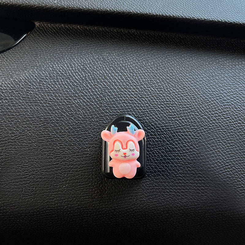 2 Pcs Cartoon Car Dashboard Hooks Mini Adhesive Organizer Hangers