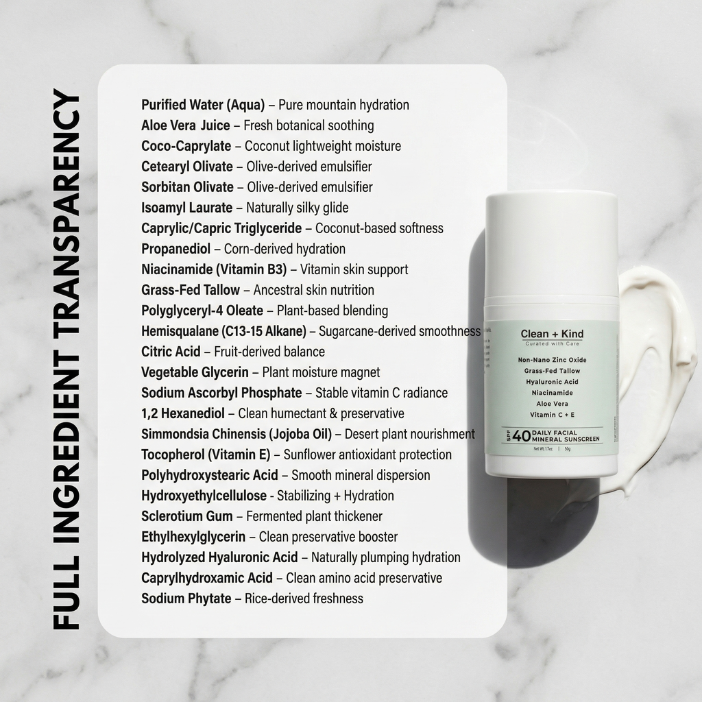 Daily Mineral Face Sunscreen SPF 40 Hydrating Zinc Formula - Image 7