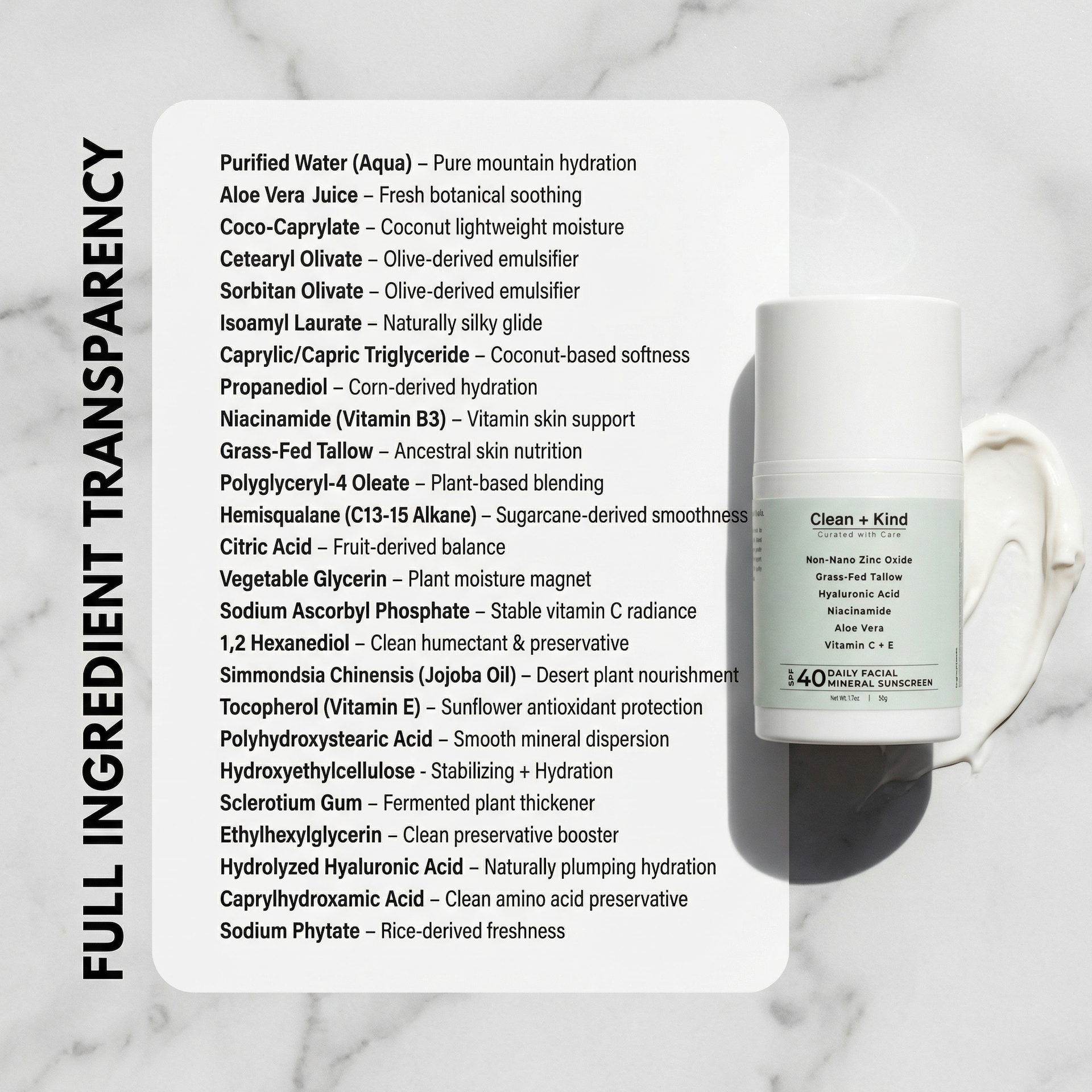 Daily Mineral Face Sunscreen SPF 40 Hydrating Zinc Formula - Image 7