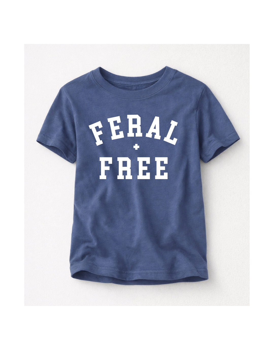 Feral + Free Kids Tee - Unisex Cotton Graphic Top for Summer
