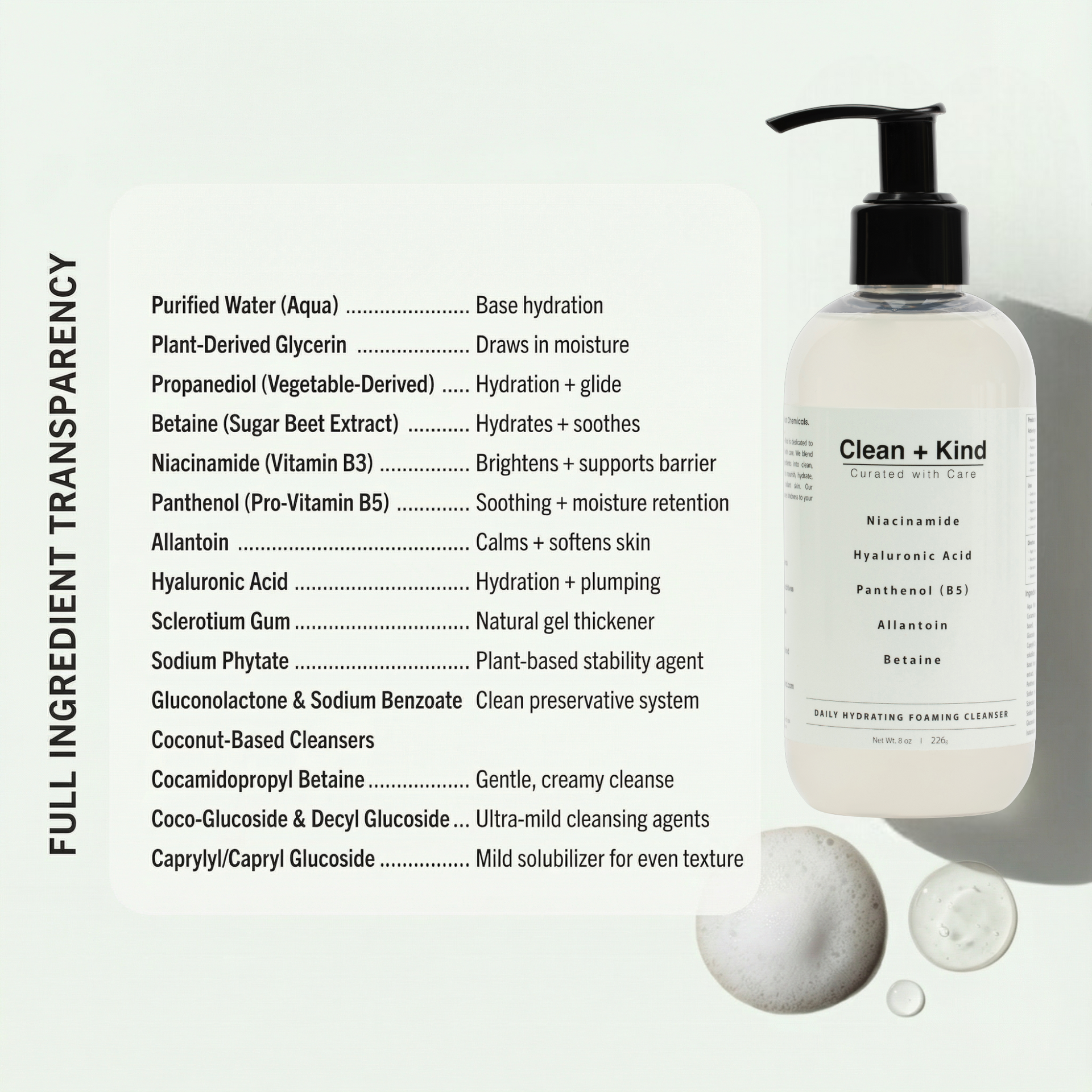 Daily Hydrating Foaming Facial Cleanser with Niacinamide - Image 7