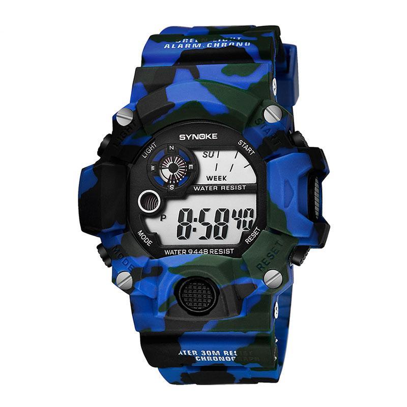 Tactical Military Digital Watch with Dual Time and Luminous Effect