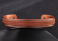 Vintage Bohemian Pure Copper Line Pattern Bracelet