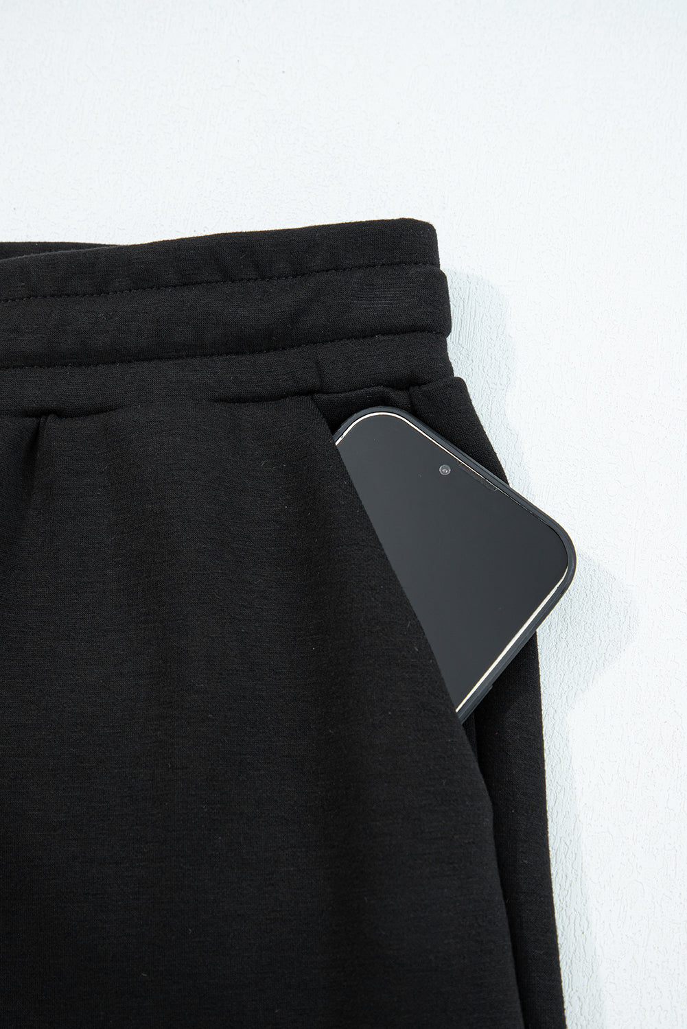 Solid Quarter-Zip Top and Drawstring Pants Set