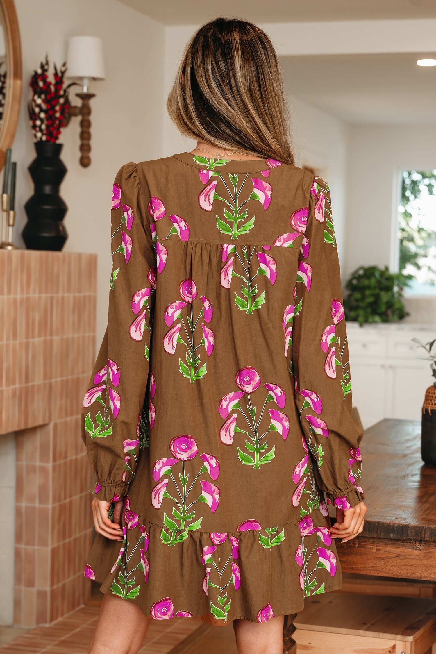 Kelly Hem Puff Sleeve Dress