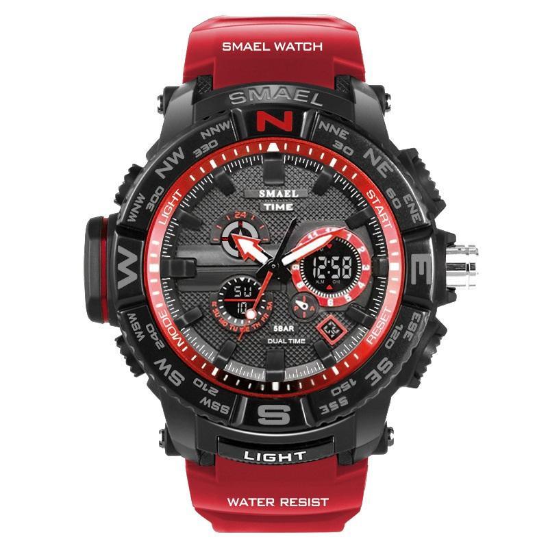 Mens Tactical Dual Display Quartz Sport Watch