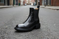 Women’s British-Style Chunky Heel Ankle Boots – Dr. Style Leather Booties for Fall & Winter