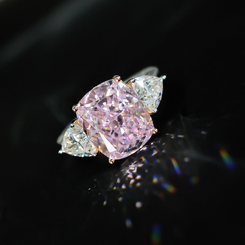Dazzling Fire-Color Starry-Cut Zircon Elegant Minimalist Open-End Ring For Women