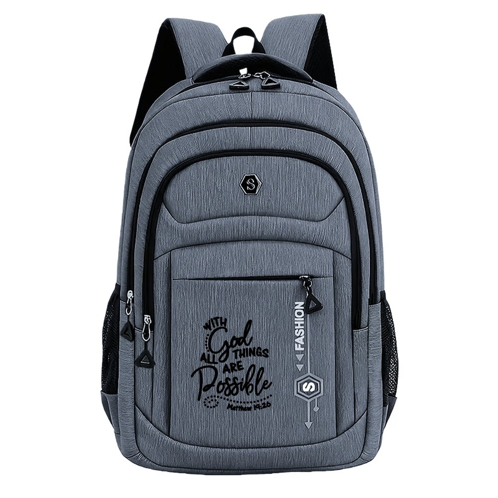 Faithful Traveler All Things Possible Backpack