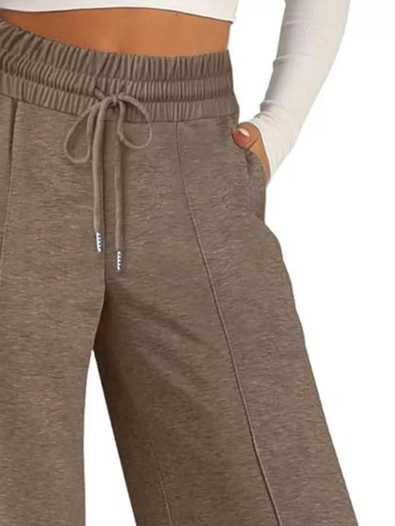 Women's Wide Leg Drawstring Lounge Pants with Pockets