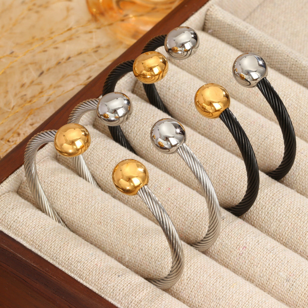 Twisted Steel Wire Bracelet For Men And Women