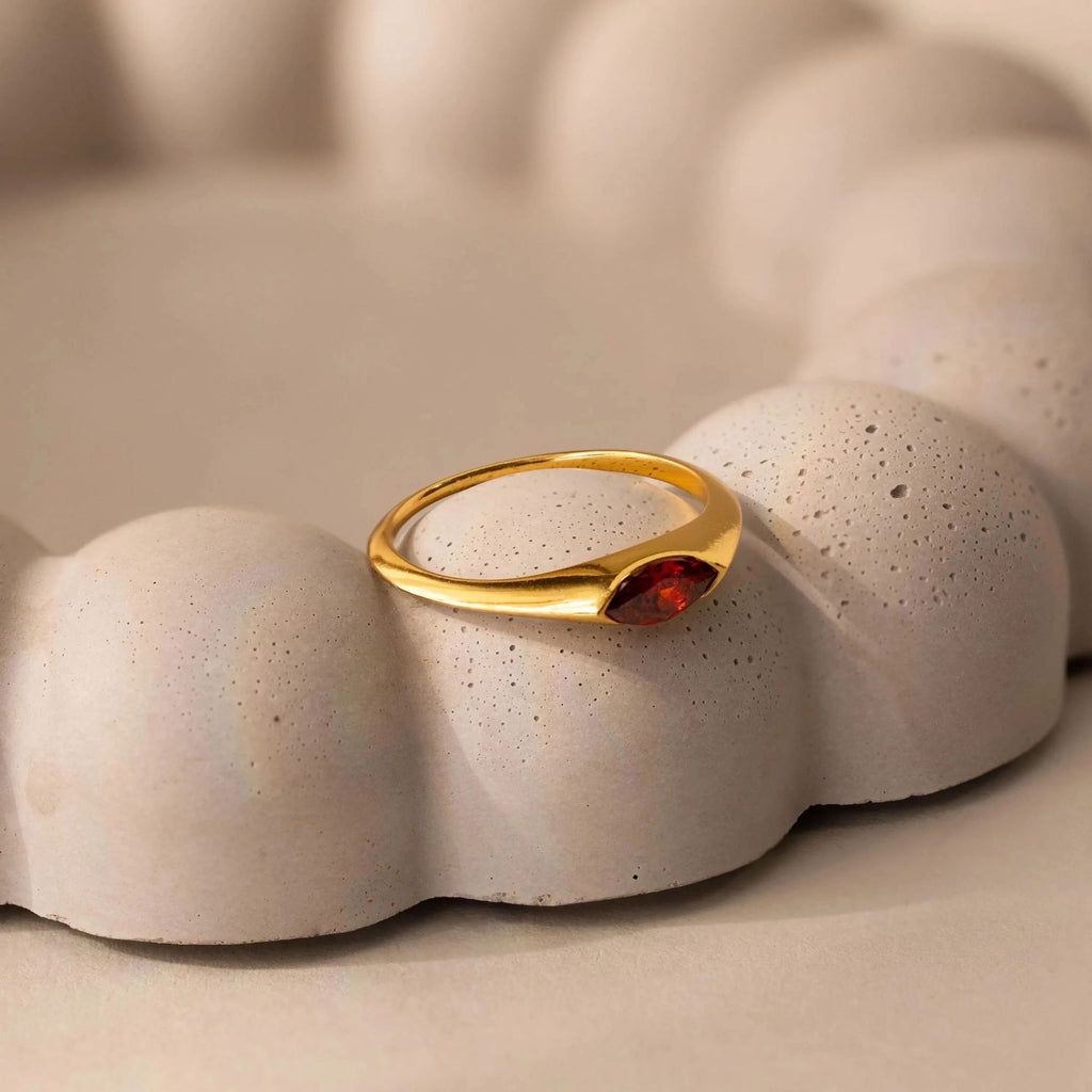 Stainless Steel December Birthstone Ring