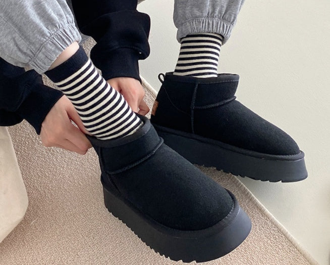 Women's Muffin Thick Sole Snow Boots Winter