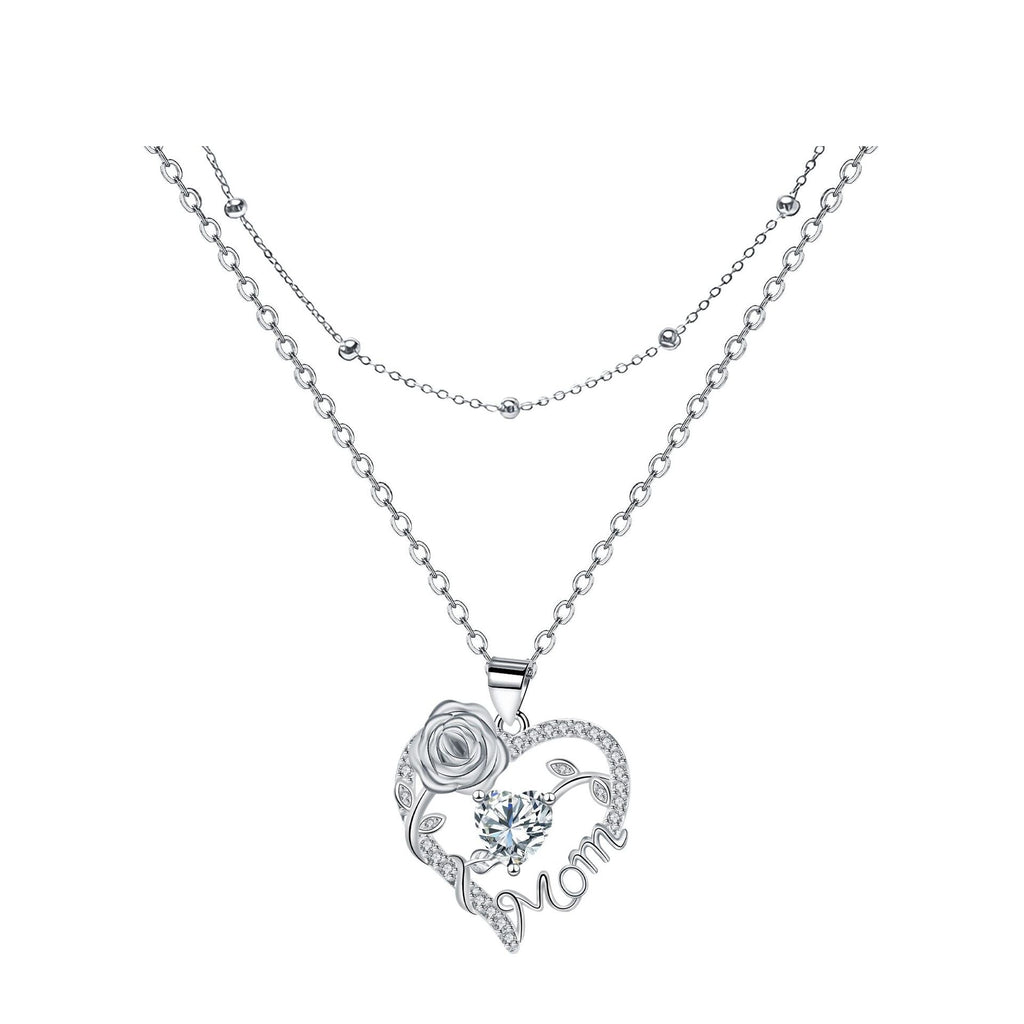 Elegant Heart-Shaped Double-Layer Necklace For Women