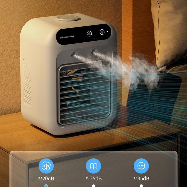 Portable Water Cooling Fan & Humidifying Air Conditioner for Desk