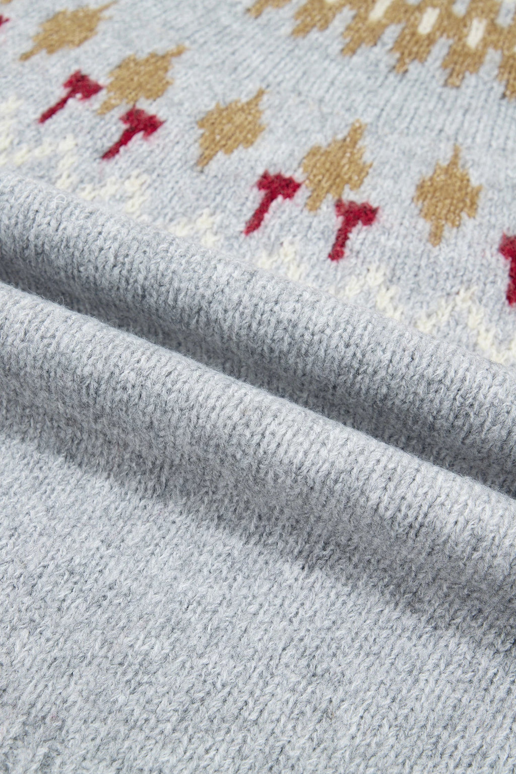 Geometric Fair Isle Raglan Sleeve Sweater
