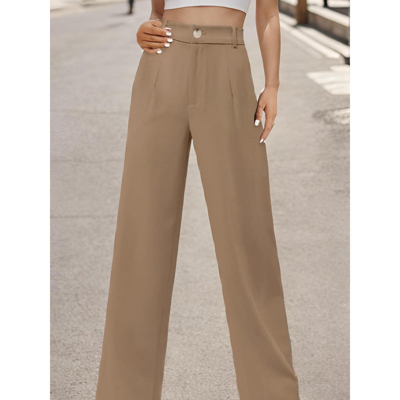 Women’s Elegant Tailored Suit Pants with Side Pockets Office Trousers - Image 4