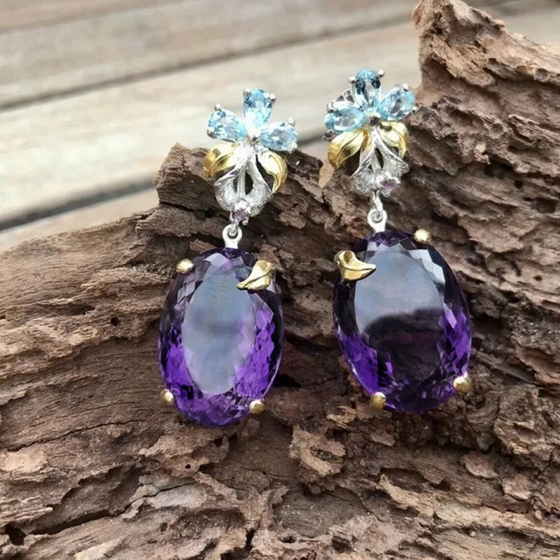 Luxury Floral Earrings For Women Stylish Light Luxury Design