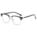 KFUGMAQN Myopia glasses glasses for men and women these are not reading glasses (Black Silver -1.5 Diopters)
