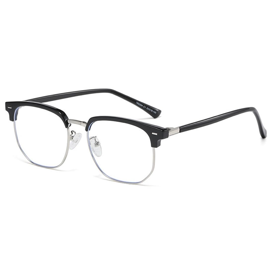 KFUGMAQN Myopia glasses glasses for men and women these are not reading glasses (Black Silver -1.5 Diopters)