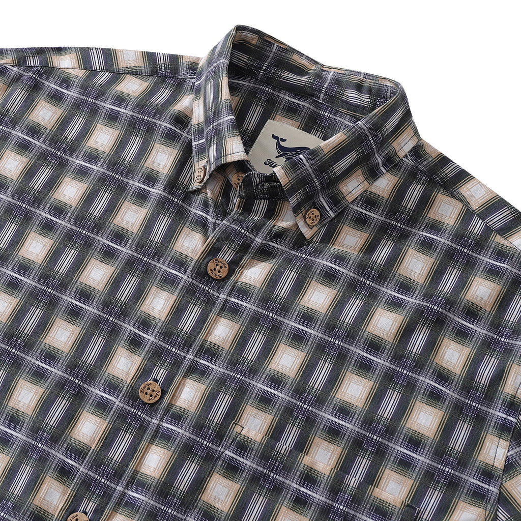 Men's Urban Sophistication Plaid Cotton Long Sleeve Shirt