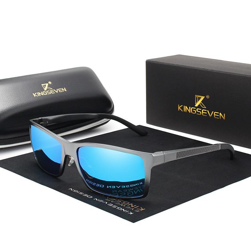Luxury polarized sunglasses with a durable aluminum-magnesium frame for driving