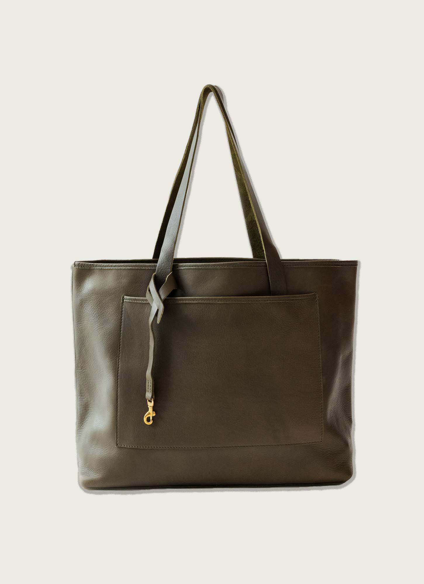 Oversized Leather Tote Bag for Work or Travel