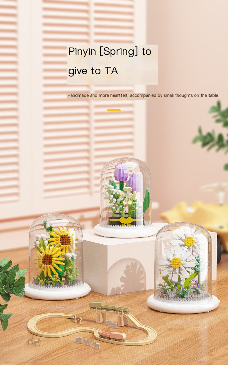 Eternal Flower Bouquet Sunflower Building Block Set