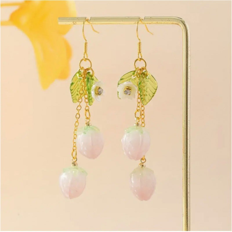Whimsical Leaf Pendant Earrings in Vibrant Creative Resin Colors