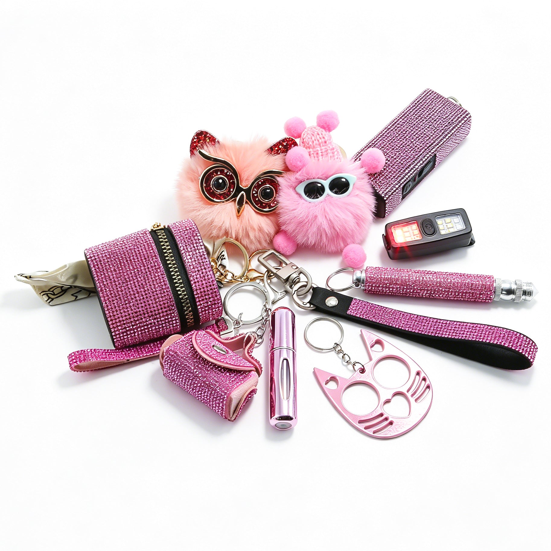 10-Piece Stainless Steel Self-Defense Keychain Set - Durable