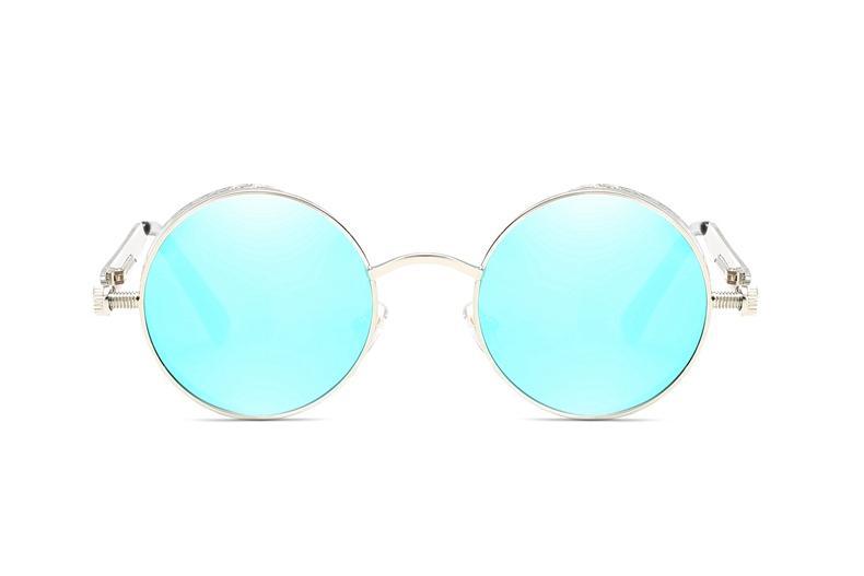 Steampunk Round Metal Sunglasses Gothic Retro UV400