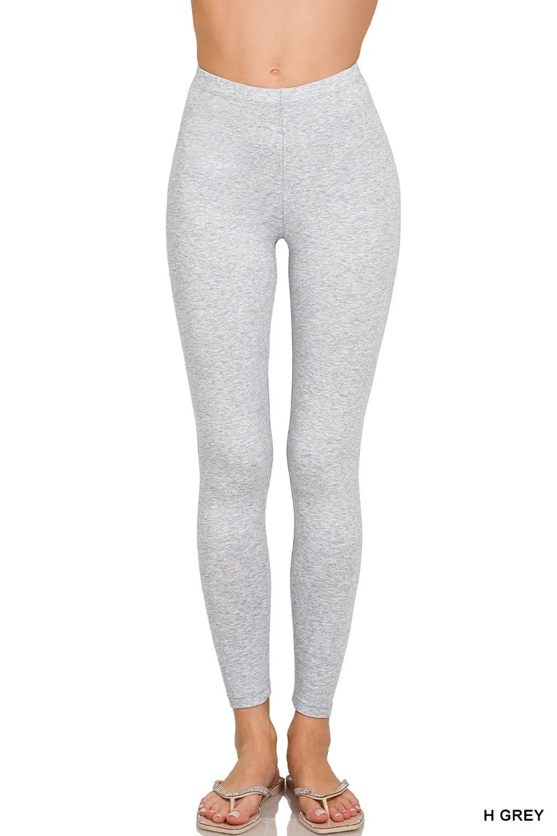 Zenana Premium Cotton Full Length Leggings