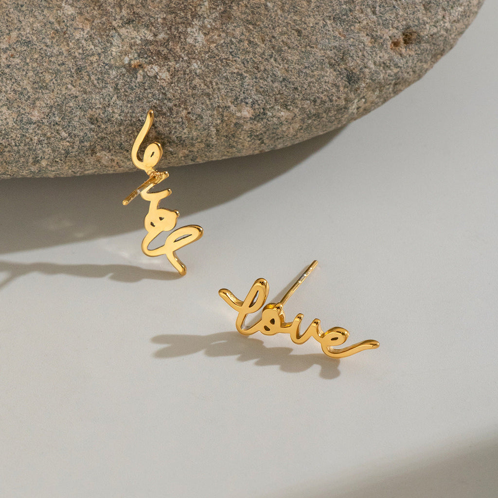 Stainless Steel 18K Gold-plated Vintage Earrings