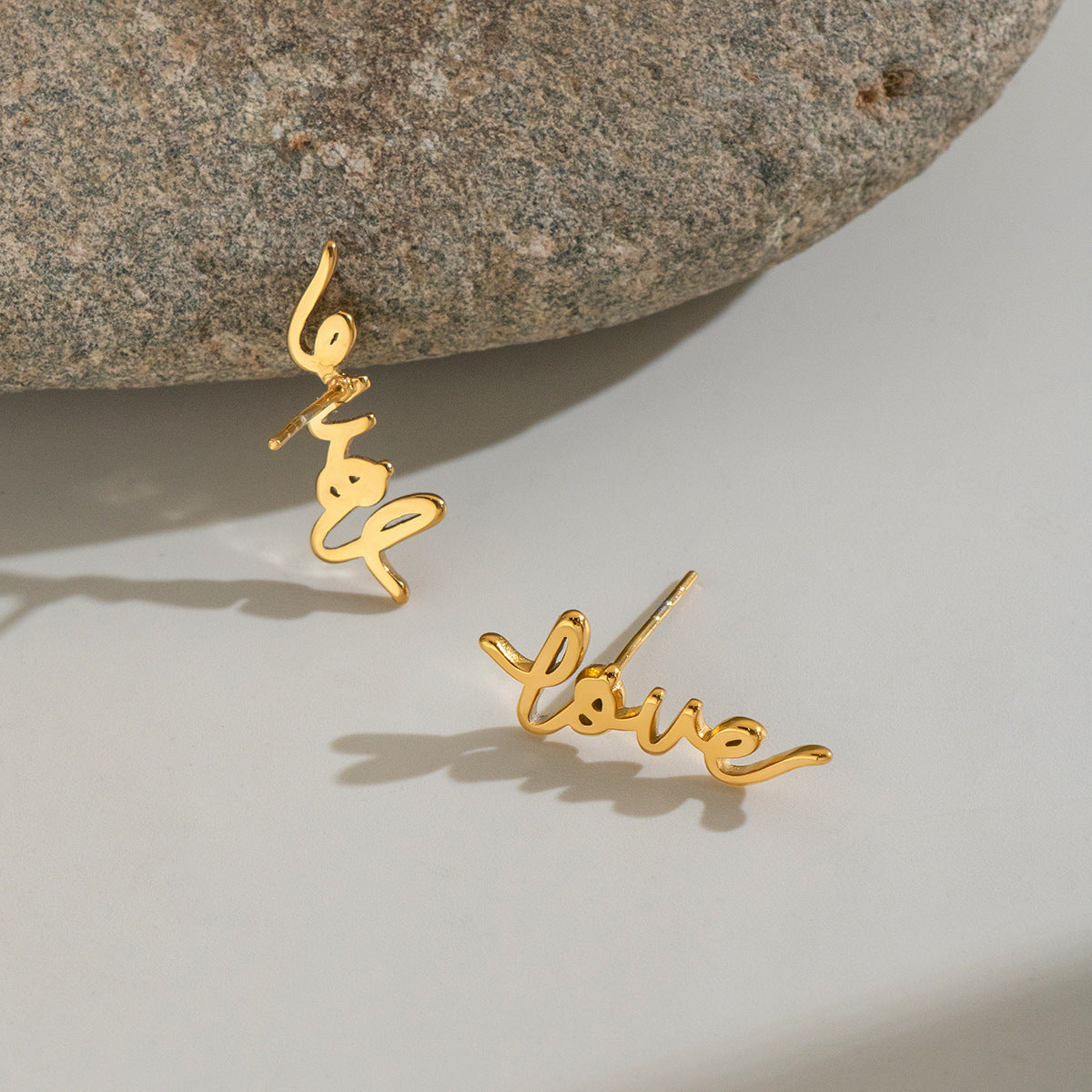 Stainless Steel 18K Gold-plated Vintage Earrings