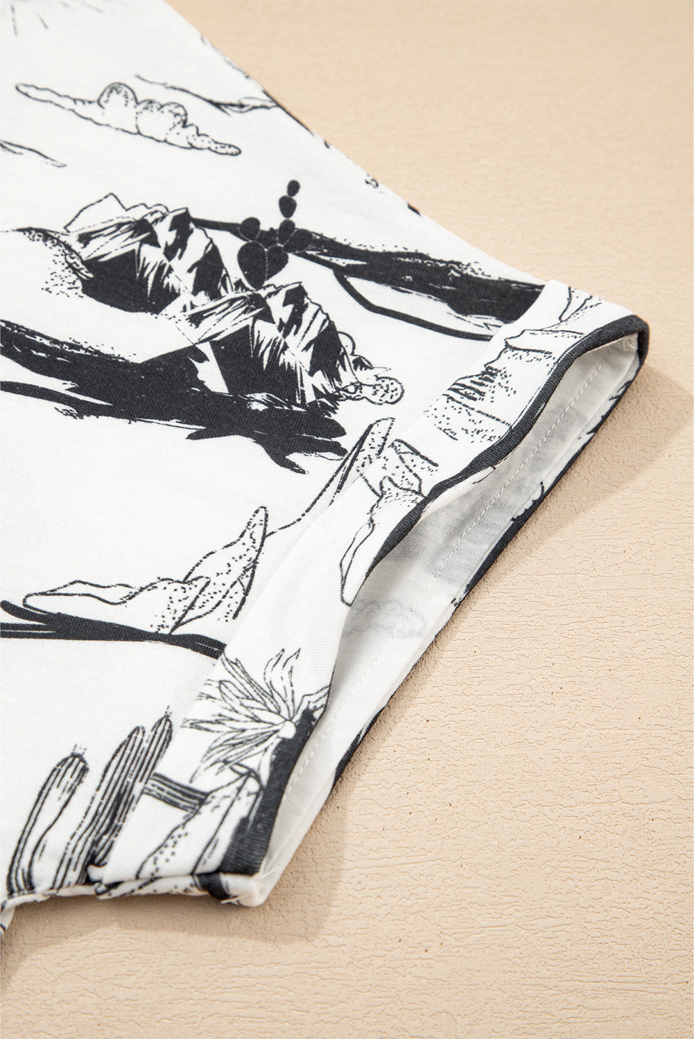 Desert Sand Short Sleeve Knit Top