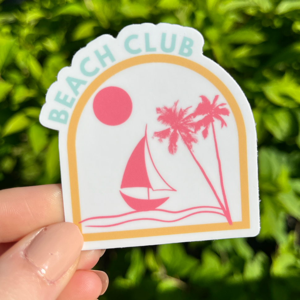 Beach Club Sticker