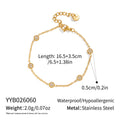 Womens Minimalist Stainless Steel Bracelet With Diamonds