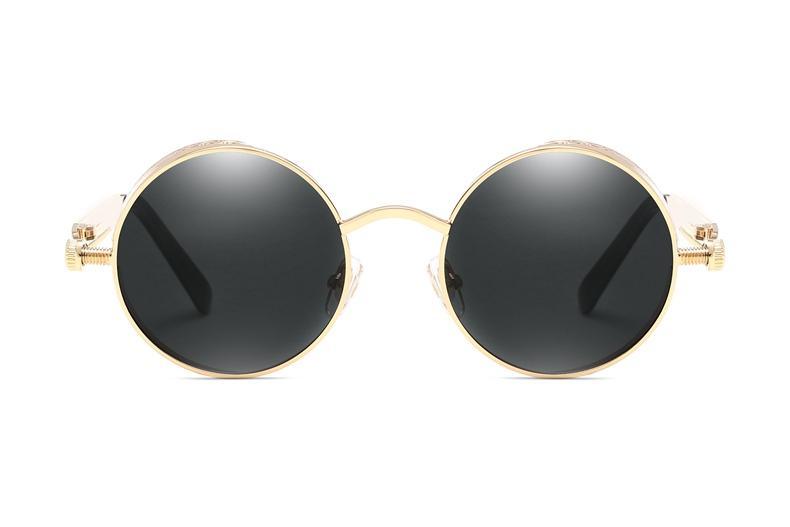 Steampunk Round Metal Sunglasses Gothic Retro UV400
